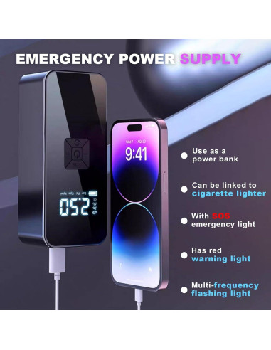 Arrancador de Batería EDOMOL LX0301 con Compresor 150PSI