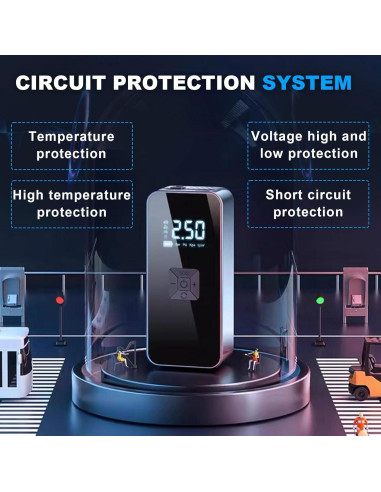 Arrancador de Batería EDOMOL LX0301 con Compresor 150PSI