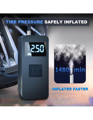 Arrancador de Batería EDOMOL LX0301 con Compresor 150PSI