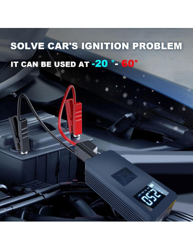 Arrancador de Batería EDOMOL LX0301 con Compresor 150PSI