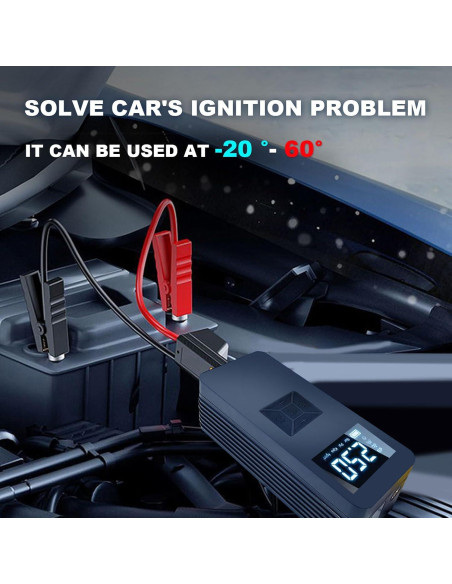 Arrancador de Batería EDOMOL LX0301 con Compresor 150PSI