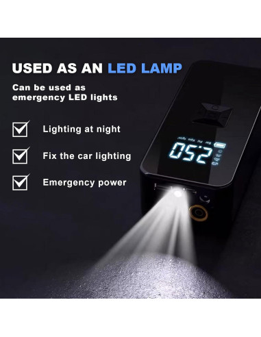 Arrancador de Batería EDOMOL LX0301 con Compresor 150PSI