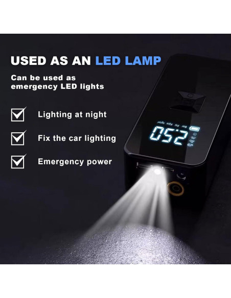 Arrancador de Batería EDOMOL LX0301 con Compresor 150PSI