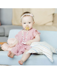 Paquete de 12 Clips para Chupetes Multicolor Ajustables 32-46.5cm 2