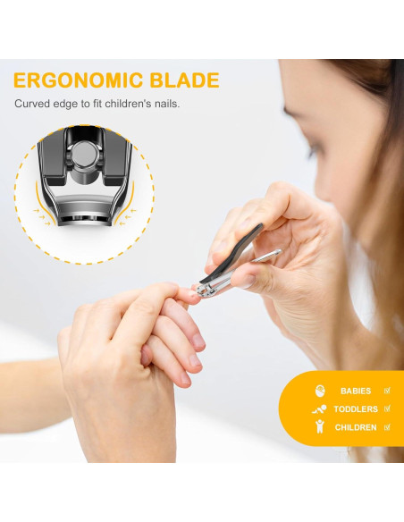 Cortauñas para Bebés BEZOX - Precisión y Seguridad - Negro