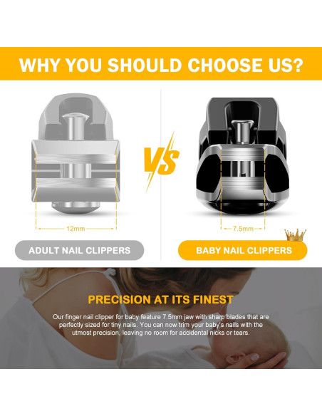 Cortauñas para Bebés BEZOX - Precisión y Seguridad - Negro