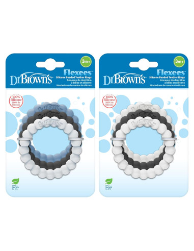 Anillos de Mordedor Dr. Brown's Flexees 100% Silicona 6 Piezas