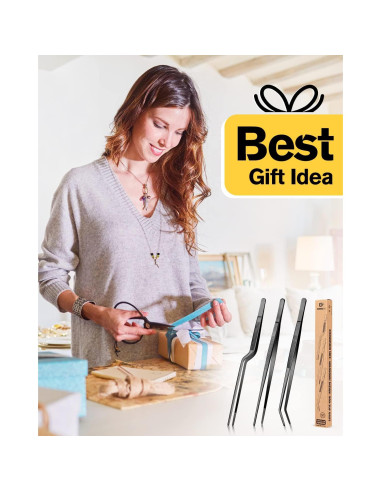 Juego de Pinzas de Cocina BUNDLEPRO 25.4 cm Acero Inoxidable Negro