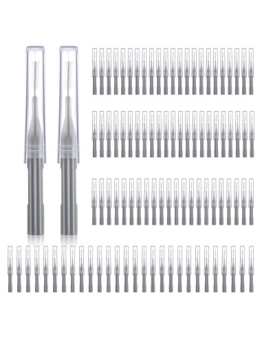 100 Piezas Cepillos Interdentales Patelai Higiene Oral Gris