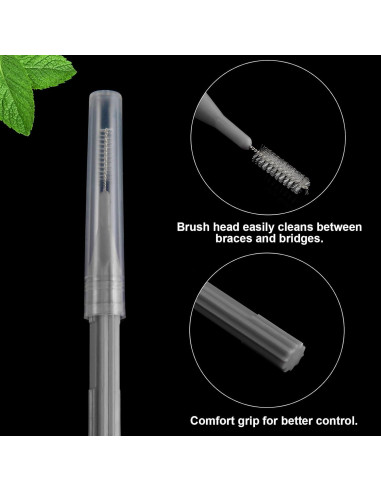 100 Piezas Cepillos Interdentales Patelai Higiene Oral Gris