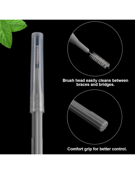 100 Piezas Cepillos Interdentales Patelai Higiene Oral Gris