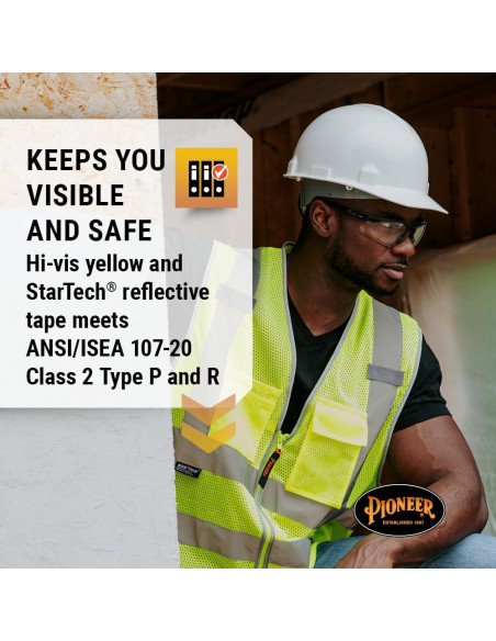 Chaleco de Seguridad SureWerx Hi Vis X-Large 8 Bolsillos