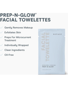 Toallitas Faciales NuFACE Prep-N-Glow 5 Paquetes 2-en-1 2
