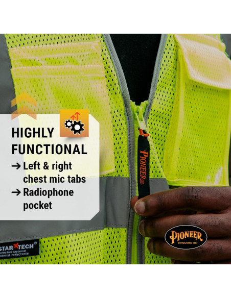 Chaleco de Seguridad SureWerx Hi Vis X-Large 8 Bolsillos