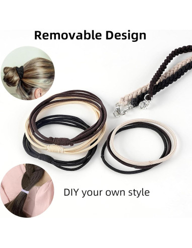 Paquete de 3 gomas para cabello ProChosen 40.64 cm trenzadas