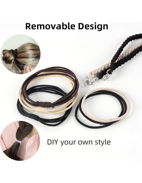 Paquete de 3 gomas para cabello ProChosen 40.64 cm trenzadas