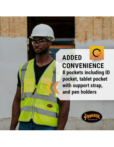 Chaleco de Seguridad SureWerx Hi Vis X-Large 8 Bolsillos