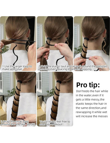 Paquete de 3 gomas para cabello ProChosen 40.64 cm trenzadas