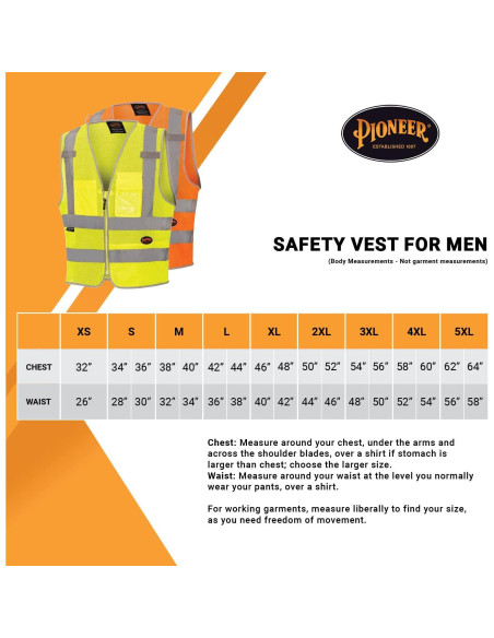 Chaleco de Seguridad SureWerx Hi Vis X-Large 8 Bolsillos