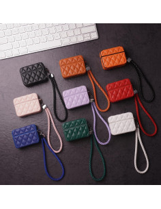 Funda Protectora para AirPods 1/2 ELVRLA - Cuero PU Negro 2