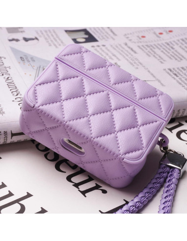 Funda Protectora para AirPods 1/2 ELVRLA - Cuero PU Negro