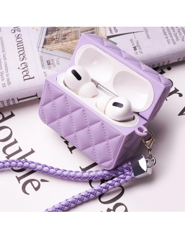 Funda Protectora para AirPods 1/2 ELVRLA - Cuero PU Negro