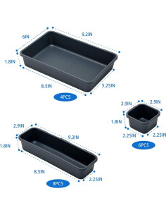 Juego de Organizadores de Cajones BYCY 18 Piezas Plástico 2