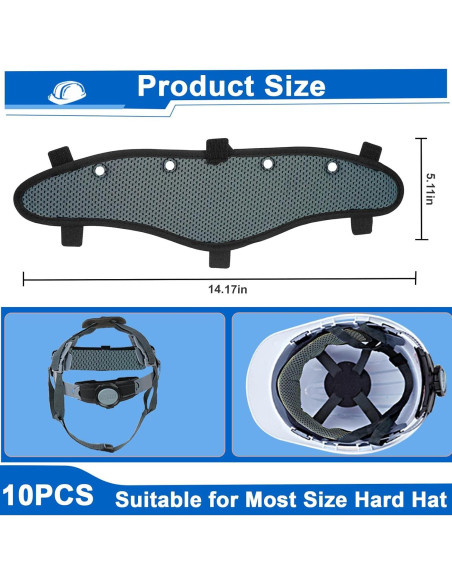 Banda para el sudor de casco Lenporl 10 piezas absorbente