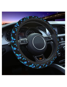 Cubierta de Volante Neopreno Antideslizante Sanghing 38.1 cm Azul