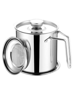 Contenedor de Grasa DIY HOME 1.3L Acero Inoxidable con Colador