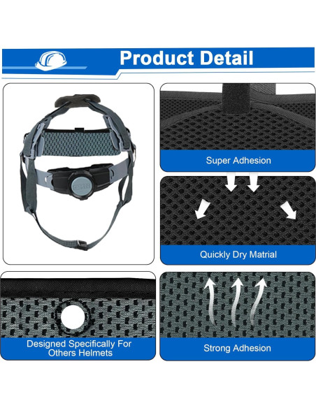 Banda para el sudor de casco Lenporl 10 piezas absorbente