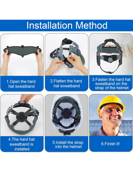 Banda para el sudor de casco Lenporl 10 piezas absorbente