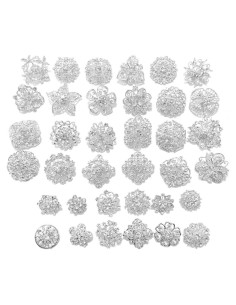 Ezing Lote 36 Broches de Cristal en Forma de Flor para Boda