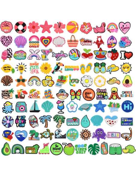 Adornos de Verano para Lápiz XHAOYEAHX 100PCS PVC Diversos