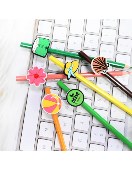 Adornos de Verano para Lápiz XHAOYEAHX 100PCS PVC Diversos