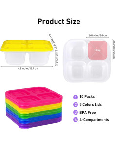 Set 10 Contenedores Ruisita 4 Compartimentos Reciclables 2