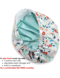 Gorras Bouffant ABAMERICA 2 Paquete Ajustables Multicolor 2