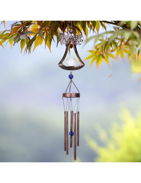 Campana de Viento Solar Taman Ángel 106.68 cm LED Decorativa