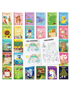 BenLouis 24 Mini Libros de Actividades para Niños 4-12 Años
