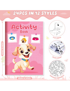 BenLouis 24 Mini Libros de Actividades para Niños 4-12 Años 2