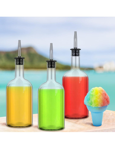 Juego de 4 Botellas de Vidrio Baderke 500ml con Vertedores