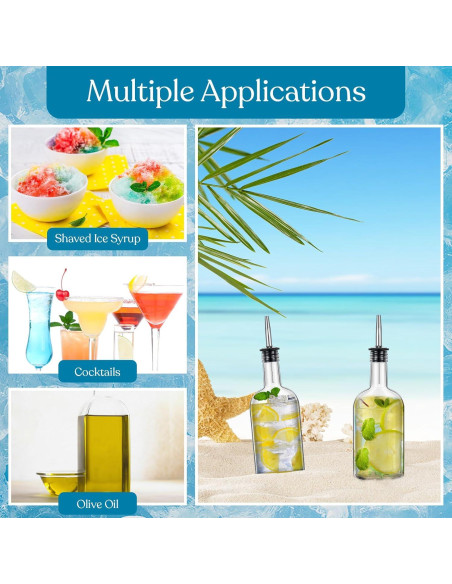 Juego de 4 Botellas de Vidrio Baderke 500ml con Vertedores