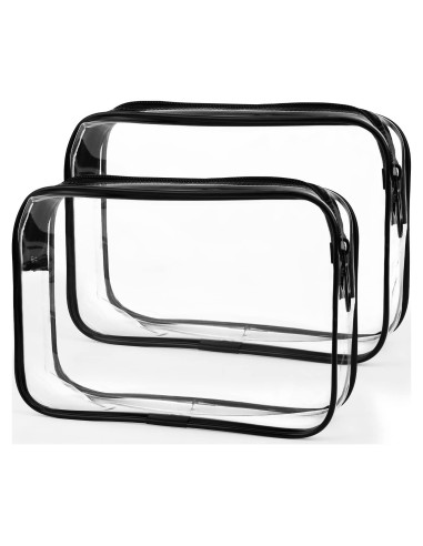 Bolsa de Aseo Aprobada por TSA Wedama 2 Paquete Negro 19.1x14x5.6cm