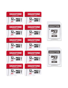 GIGASTONE Tarjeta Micro SD 32GB UHS-I U1 A1 Paquete de 10
