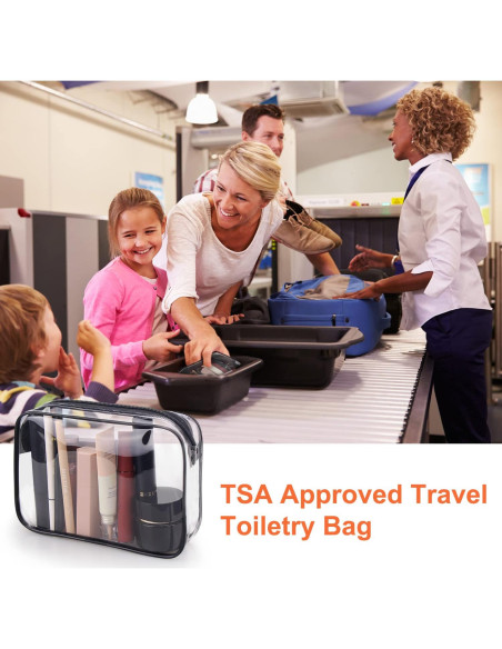 Bolsa de Aseo Aprobada por TSA Wedama 2 Paquete Negro 19.1x14x5.6cm