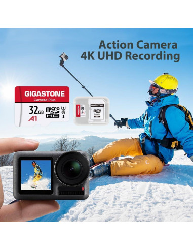 GIGASTONE Tarjeta Micro SD 32GB UHS-I U1 A1 Paquete de 10