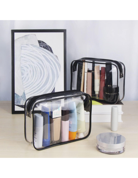 Bolsa de Aseo Aprobada por TSA Wedama 2 Paquete Negro 19.1x14x5.6cm