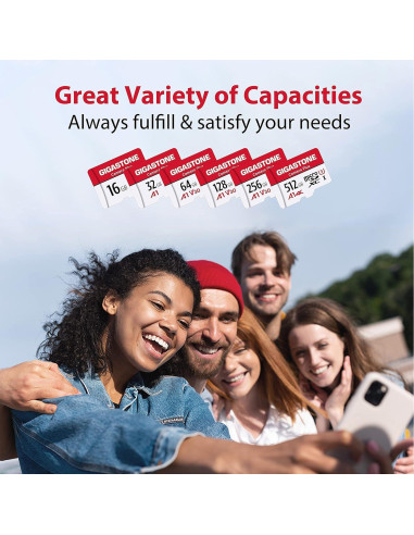 GIGASTONE Tarjeta Micro SD 32GB UHS-I U1 A1 Paquete de 10