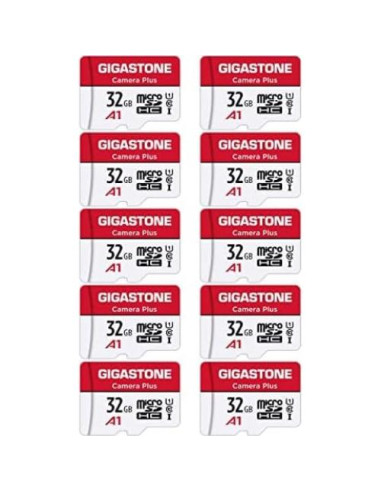 GIGASTONE Tarjeta Micro SD 32GB UHS-I U1 A1 Paquete de 10