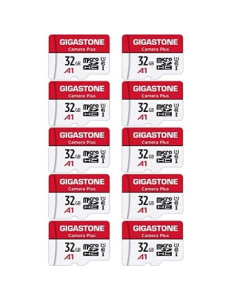 GIGASTONE Tarjeta Micro SD 32GB UHS-I U1 A1 Paquete de 10